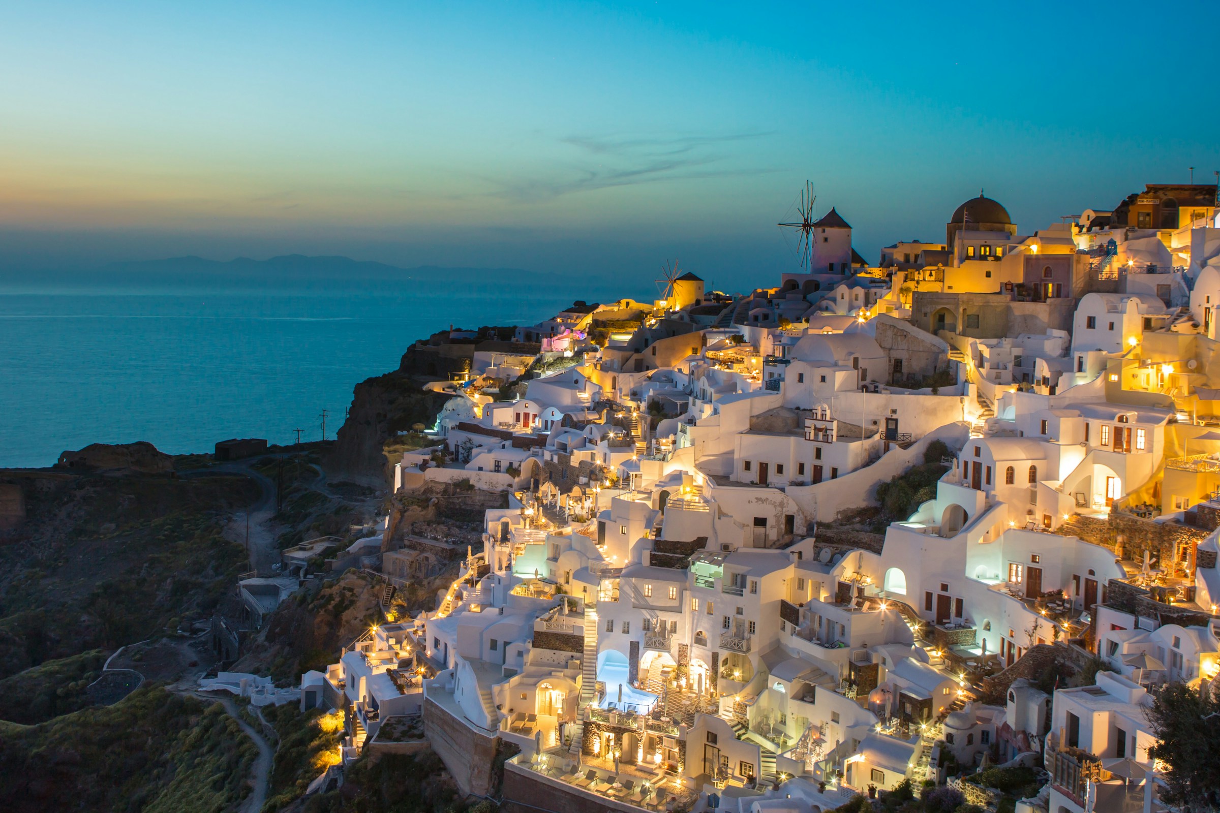 Santorini sunset view